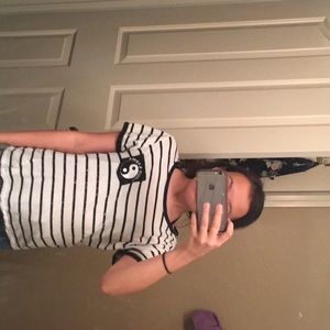 A black and white striped shirt